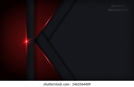 Abstract metallic red black frame layout design template. Modern technology concept background for cover, banner, advertising, brochure, and card.