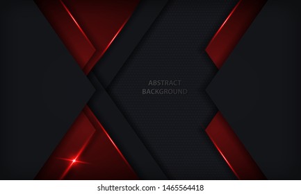 Abstract metallic red black frame layout design template. Modern technology concept background for cover, banner, advertising, brochure, and card.