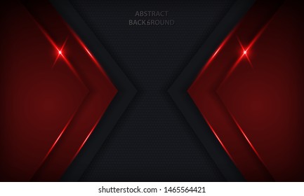 Abstract metallic red black frame layout design template. Modern technology concept background for cover, banner, advertising, brochure, and card.