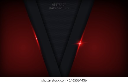 Abstract metallic red black frame layout design template. Modern technology concept background for cover, banner, advertising, brochure, and card.
