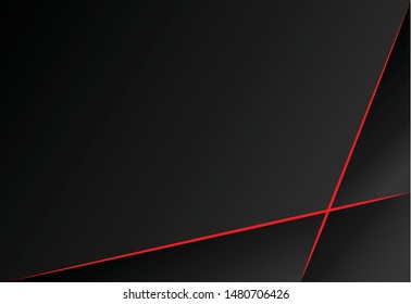 abstract metallic red black frame layout design tech innovation concept background Vector illustration corporate design