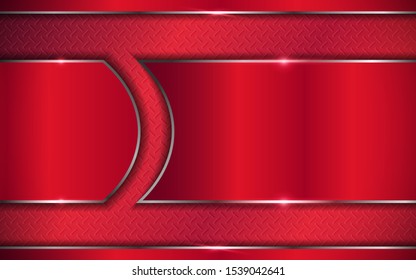 Abstract  metallic red and black frame layout design tech innovation concept geometric background. Can use for wallpaper, poster, brochure, cover, banner, advertising, corporate