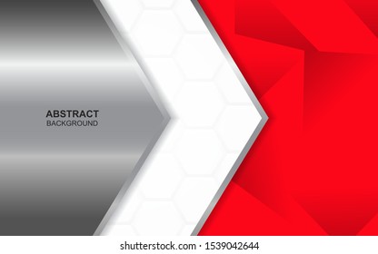 Abstract  metallic red and black frame layout design tech innovation concept geometric background. Can use for wallpaper, poster, brochure, cover, banner, advertising, corporate