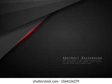 abstract metallic red black frame layout modern tech design template background - Vector