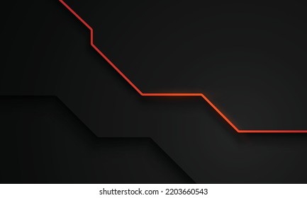 Abstract metallic red and black frame layout design tech innovation concept background for wallpaper, brochure, cover, banner, advertising corporate. layer on for text and background design