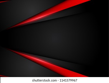 abstract metallic red black layout design tech innovation concept background .vector illustration.