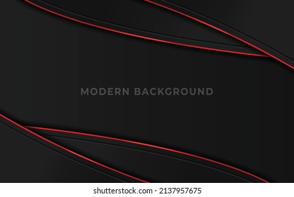 abstract metallic red black  modern tech design background