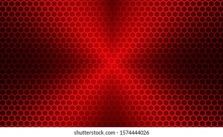 Abstract metallic red and black on hexagon pattern, frame design innovation technology concept layout background. Vector template for use element cover, banner, wallpaper, presentation, flyer