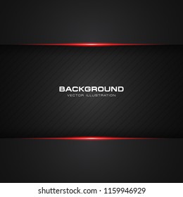 abstract metallic red shiny color black frame layout modern tech design vector template background