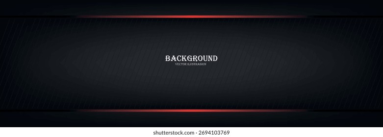 abstract metallic red shiny color black frame layout modern tech design vector template background