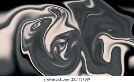 Abstract metallic texture. Abstract black, gray marble background. Fancy liquify. Silver liquid texture. Silver metallic surface.	