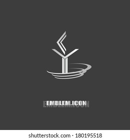 Abstract Metallic Torch.Symbol.Vector