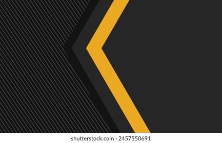 Abstract metallic and yellow background. Dynamic shape composition