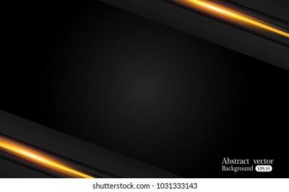 abstract metallic Yellow orange black frame design innovation concept layout background.Vector digital art.