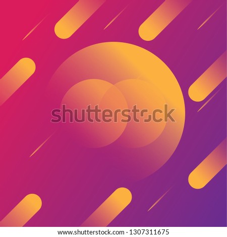 Abstract Meteor circle vector background violet pink