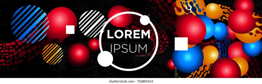Abstract Meteor color shapes for composition banner backgrounds. Trendy abstract banner. Futuristic design posters. Vector Eps10