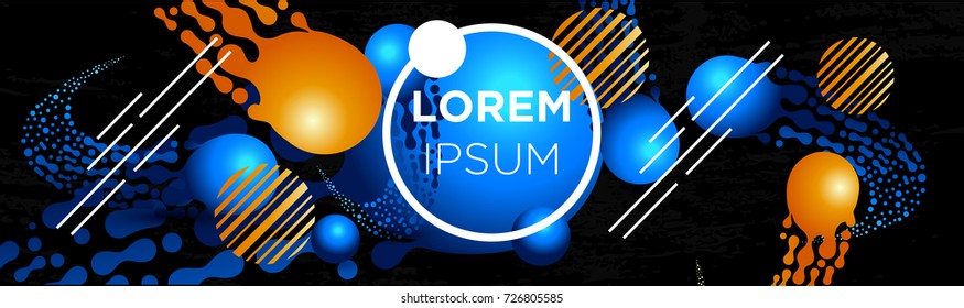 Abstract Meteor color shapes for composition banner backgrounds. Trendy abstract banner. Futuristic design posters. Vector Eps10