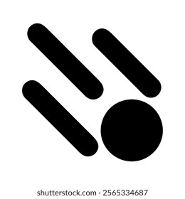 Abstract Meteor Logo. Concept of speed, movement, and dynamics.