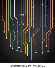 Abstract metro scheme background