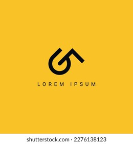 Abstract MG GM letter simple style business logo design vector template.