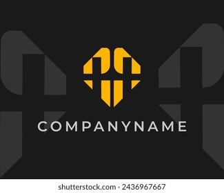 Abstrakte MH Konstruktion und Bau modernes Monogramm-Logo-Design