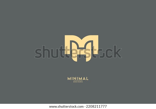 Abstract Mh Hm Letters Logo Monogram Stock Vector (Royalty Free ...