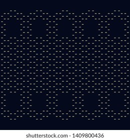 Abstract micro line shape geometric motif patern classy manly background. Modern simple freehand embroidery design running stitch template. Textile swatch, man shirt, ladies dress all over print block