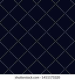 Abstract micro line shape geometric motif patern classy manly background. Modern simple freehand embroidery design running stitch template. Textile swatch, man shirt, ladies dress all over print block