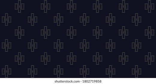 Abstract micro line shape geometric motif patern classy manly background. Modern simple freehand embroidery design running stitch template. Textile swatch, man shirt, ladies dress all over print block