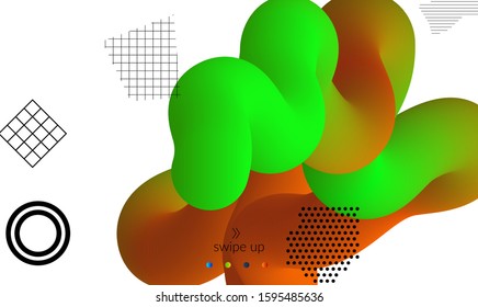 Abstract microbiology. Microscope view of virus cells or probiotics bacteria cell. Medical science research background. 3D bright colored complex fluid shape on white. Biotechnology network concept.