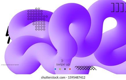 Abstract microbiology. Microscope view of virus cells or probiotics bacteria cell. Medical science research background. 3D bright colored complex fluid shape on white. Biotechnology network concept.