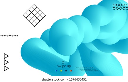 Abstract microbiology. Microscope view of virus cells or probiotics bacteria cell. Medical science research background. 3D bright colored complex fluid shape on white. Biotechnology network concept.