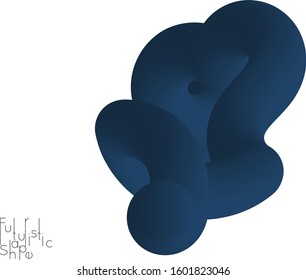 Abstract microbiology. Microscope view of virus cells or probiotics bacteria cell. Medical science research background. 3D bright colored complex fluid shape on white. Biotechnology network concept.