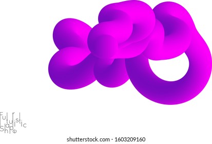 Abstract microbiology. Microscope view of virus cells or probiotics bacteria cell. Medical science research background. 3D bright colored complex fluid shape on white. Biotechnology network concept.
