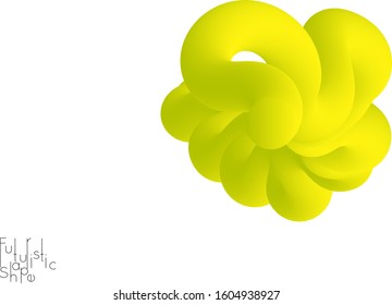 Abstract microbiology. Microscope view of virus cells or probiotics bacteria cell. Medical science research background. 3D bright colored complex fluid shape on white. Biotechnology network concept.