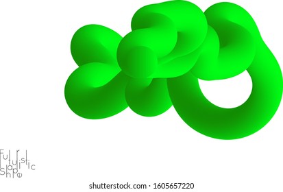 Abstract microbiology. Microscope view of virus cells or probiotics bacteria cell. Medical science research background. 3D bright colored complex fluid shape on white. Biotechnology network concept.