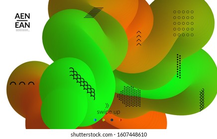 Abstract microbiology. Microscope view of virus cells or probiotics bacteria cell. Medical science research background. 3D bright colored complex fluid shape on white. Biotechnology network concept.