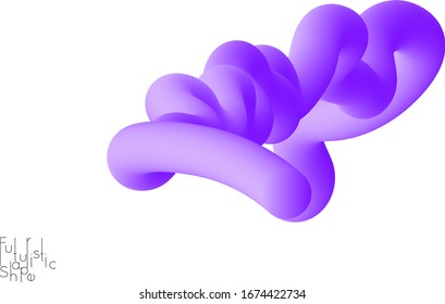 Abstract microbiology. Microscope view of virus cells or probiotics bacteria cell. Medical science research background. 3D bright colored complex fluid shape on white. Biotechnology network concept.