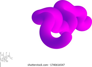 Abstrakte Mikrobiologie. Mikroskopische Darstellung von Viruszellen oder probiotischen Bakterienzellen. Hintergrund der medizinischen Forschung 3D helle, komplexe Flüssigkeitsform auf weiß. Konzept des Biotechnologie-Netzes