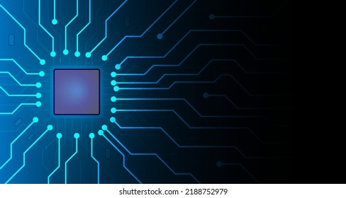 Abstract microchip technology with circuit board electronic network connection digital data.hi-tech communication concept innovation vector illustration background 