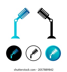Resumen de diseño plano de iconos de micrófono
