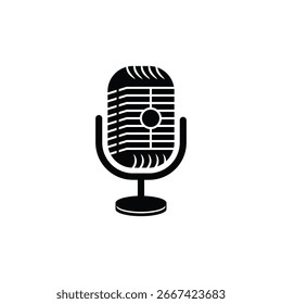 Abstract Microphone vector art illustration