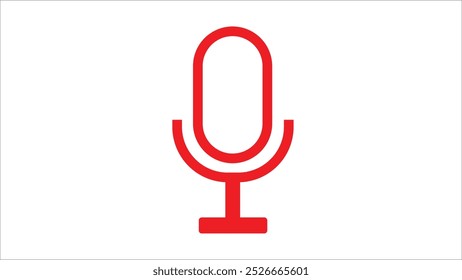 Icono Abstractas del Vector del micrófono en el fondo blanco,