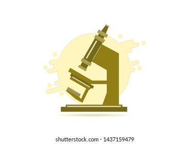 Abstract microscope background with the study of bacteria, molecules, substances. Science, education, chemistry, experiment, laboratory concept. Vector illustration for your design.