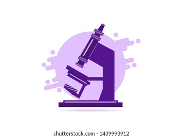 Abstract microscope background with the study of bacteria, molecules, substances. Science, education, chemistry, experiment, laboratory concept. Vector illustration for your design.