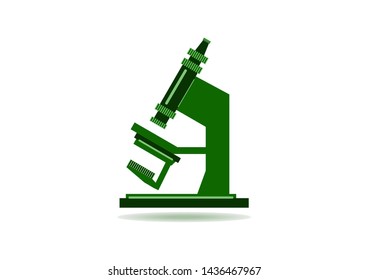 Abstract microscope icon. Isolated sign. Flat style. Vector illustration for your design.