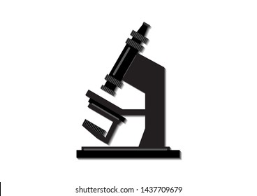 Abstract microscope icon. Isolated sign. Flat style. Vector illustration for your design.