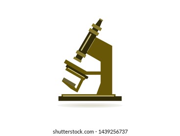 Abstract microscope icon. Isolated sign. Flat style. Vector illustration for your design.