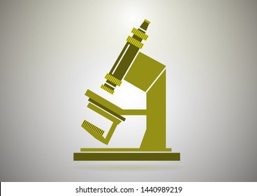 Abstract microscope icon. Isolated sign. Flat style. Vector illustration for your design.