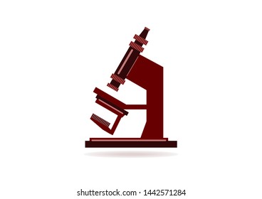 Abstract microscope icon. Isolated sign. Flat style. Vector illustration for your design.